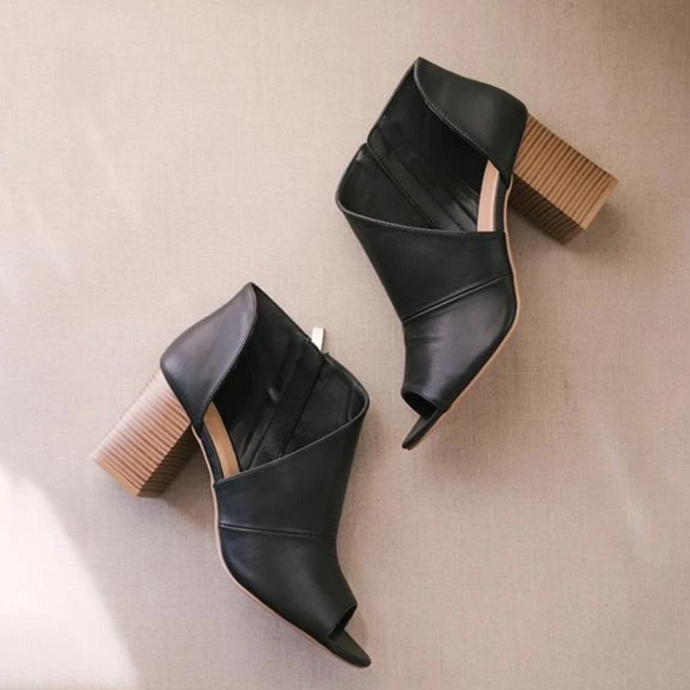 Jolimall Mid Heel Peep Toe Heels - Picture 5 of 6